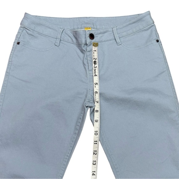 NEW, Lolë, Skinny Fit Light Blue Pants with Ankle Zippers, Size 8 - Picture 3 of 9